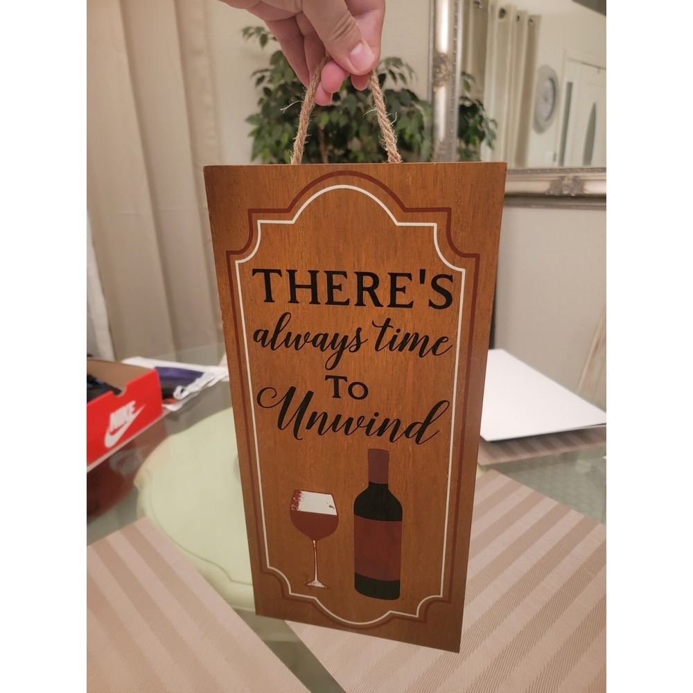 amscan Uwind with Wine Wooden Hanging Sign - 1 pc